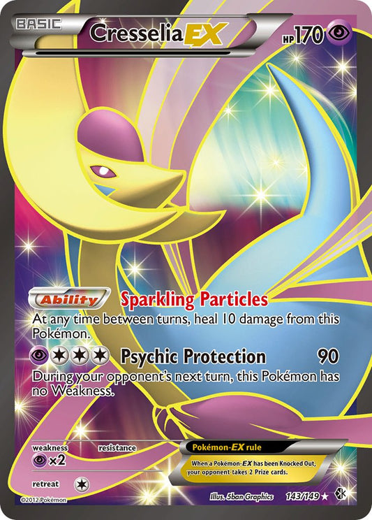 Cresselia EX | Boundaries Crossed | Black & White | 143/149 | New Mint | Ultra Rare