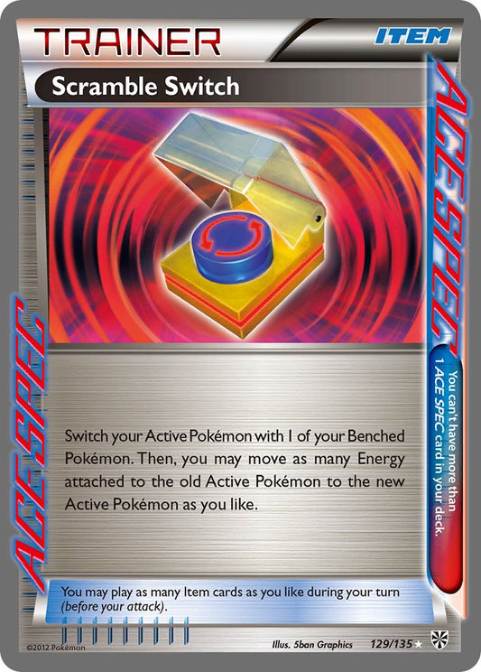 Scramble Switch | Plasma Storm | Black & White | 129/135 | New Mint | ACE SPEC Rare