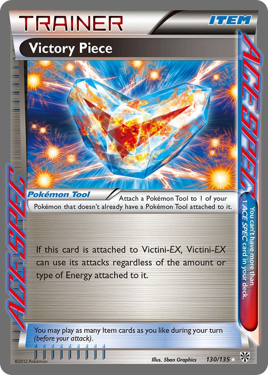 Victory Piece | Plasma Storm | Black & White | 130/135 | New Mint | ACE SPEC Rare