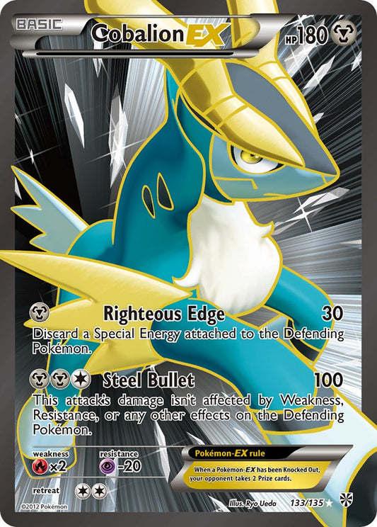 Cobalion EX | Plasma Storm | Black & White | 133/135 | New Mint | Ultra Rare