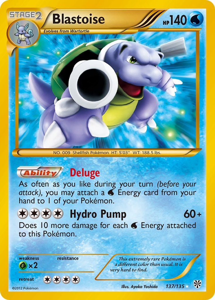 Blastoise | Plasma Storm | Black & White | 137/135 | New Mint | Rare Secret