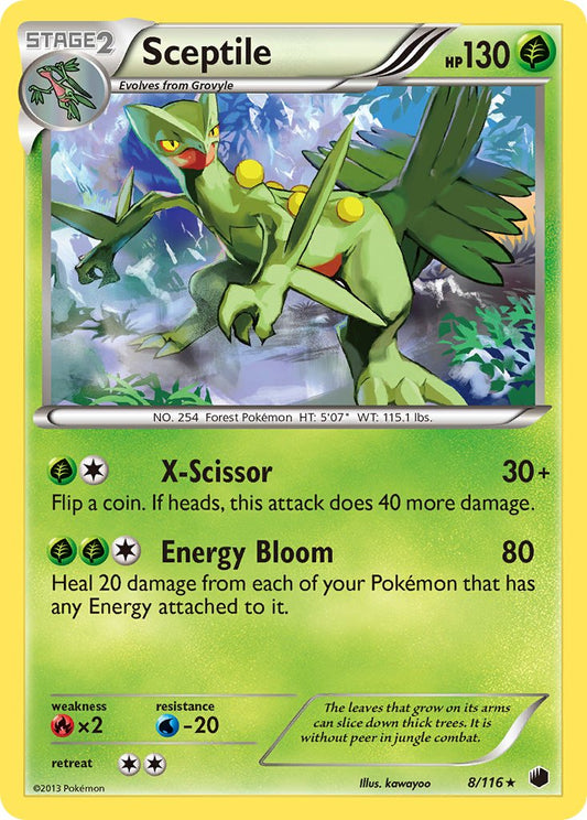 Sceptile | Plasma Freeze | Black & White | 8/116 | New Mint | Rare Holo