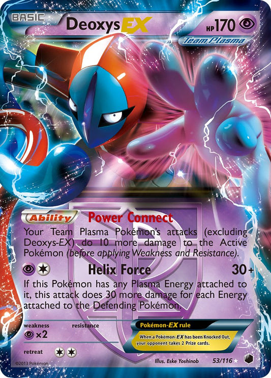Deoxys EX | Plasma Freeze | Black & White | 53/116 | New Mint | Rare Holo EX