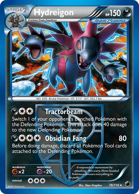 Hydreigon | Plasma Freeze | Black & White | 78/116 | New Mint | Rare Holo