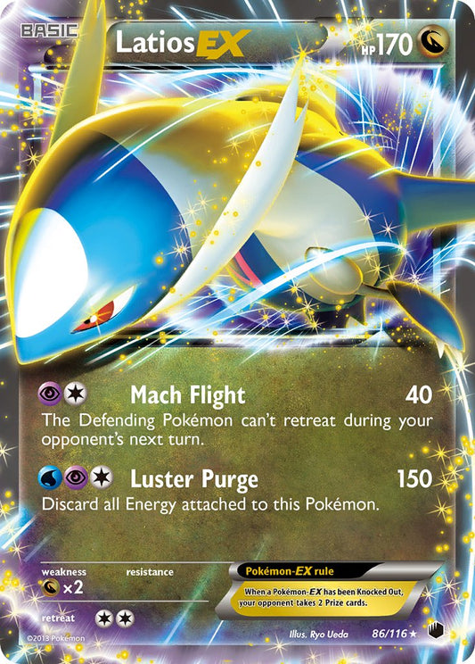 Latios EX | Plasma Freeze | Black & White | 86/116 | New Mint | Rare Holo EX