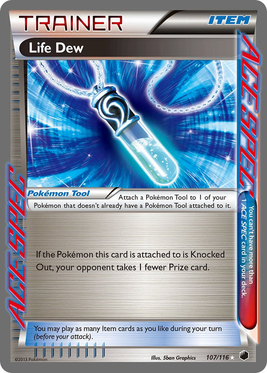 Life Dew | Plasma Freeze | Black & White | 107/116 | New Mint | ACE SPEC Rare
