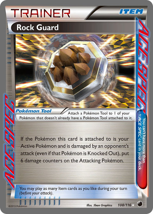 Rock Guard | Plasma Freeze | Black & White | 108/116 | New Mint | ACE SPEC Rare
