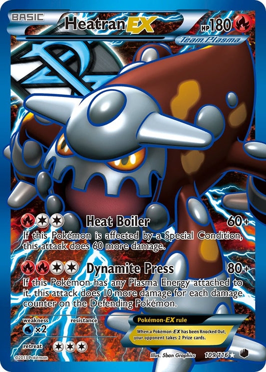 Heatran EX | Plasma Freeze | Black & White | 109/116 | New Mint | Ultra Rare