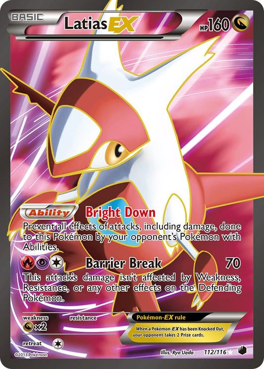 Latias EX | Plasma Freeze | Black & White | 112/116 | New Mint | Ultra Rare