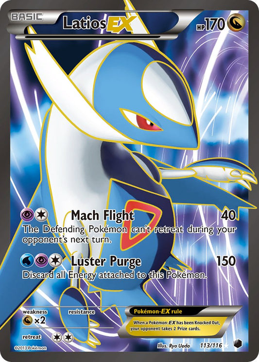 Latios EX | Plasma Freeze | Black & White | 113/116 | New Mint | Ultra Rare