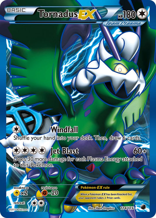 Tornadus EX | Plasma Freeze | Black & White | 114/116 | New Mint | Ultra Rare