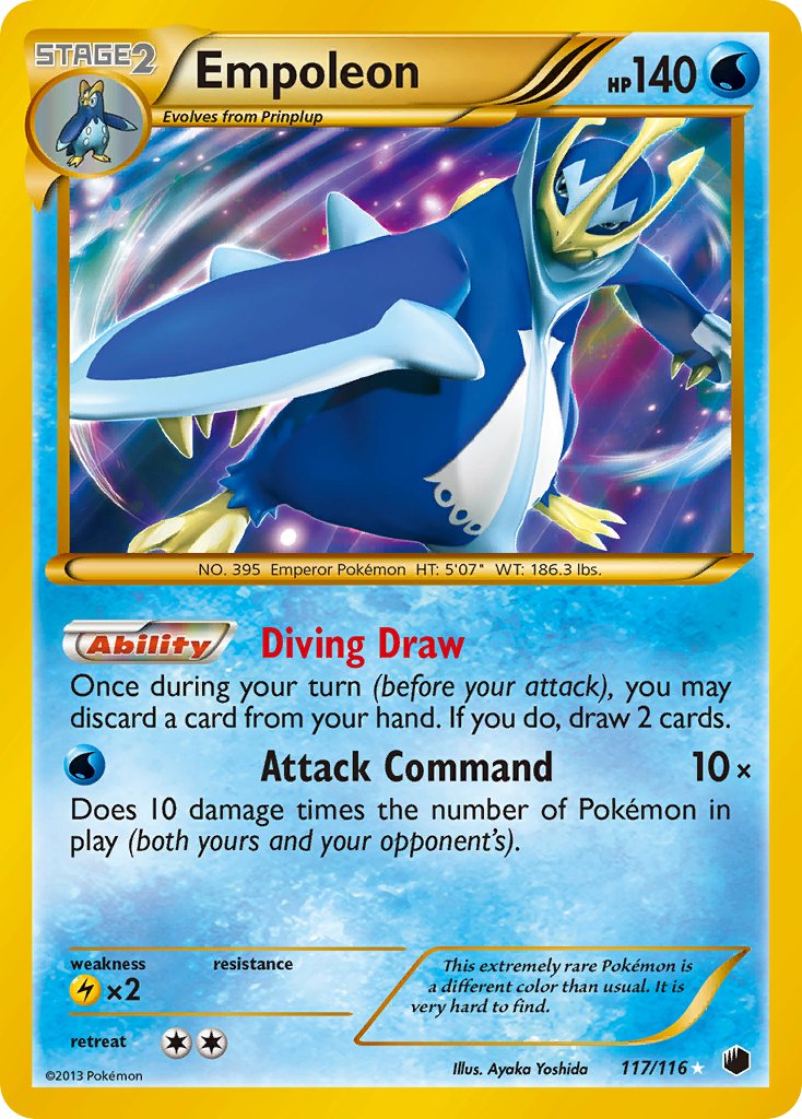 Empoleon | Plasma Freeze | Black & White | 117/116 | New Mint | Rare Secret