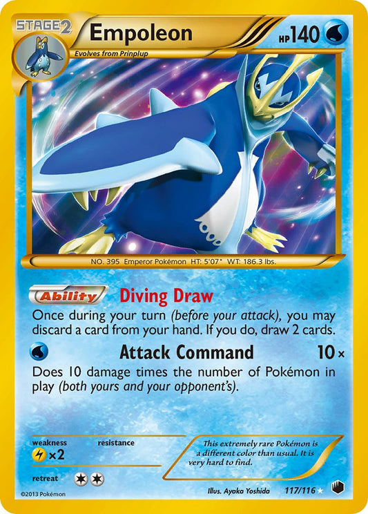 Empoleon | Plasma Freeze | Black & White | 117/116 | New Mint | Rare Secret
