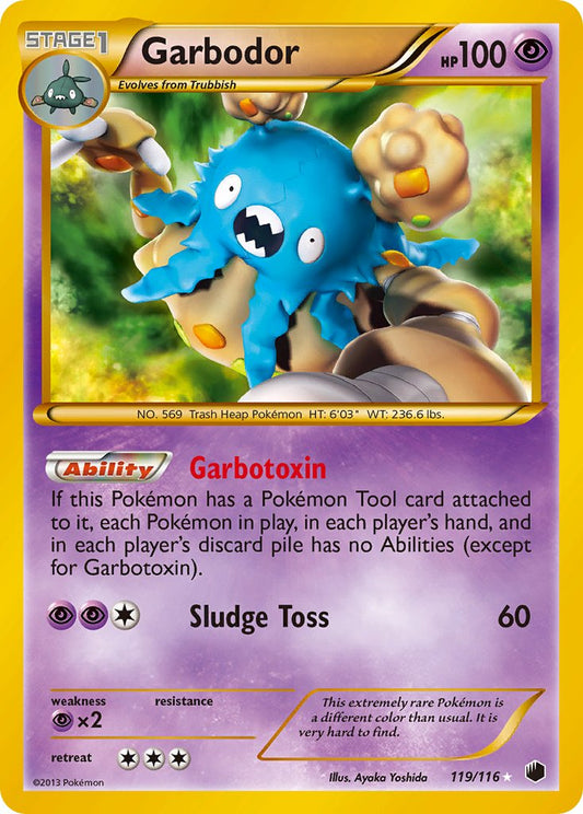 Garbodor | Plasma Freeze | Black & White | 119/116 | New Mint | Rare Secret