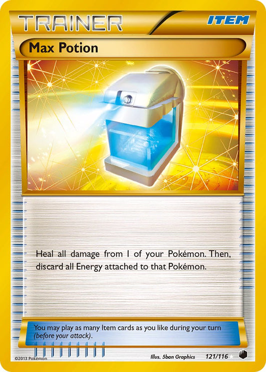 Max Potion | Plasma Freeze | Black & White | 121/116 | New Mint | Rare Secret
