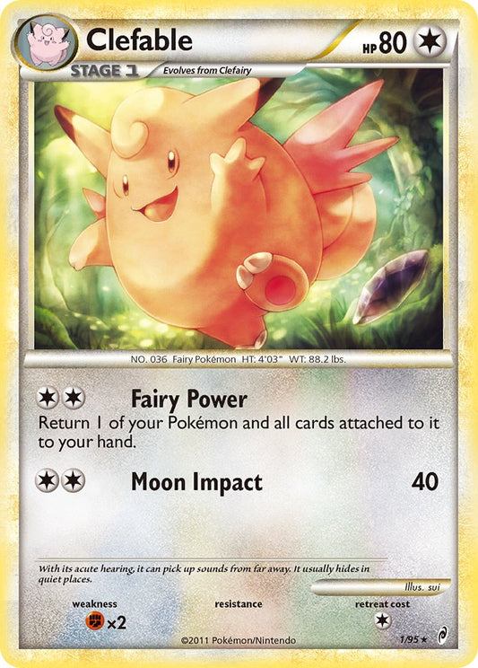 Clefable | Call of Legends | HeartGold & SoulSilver | 1/95 | New Mint | Rare Holo