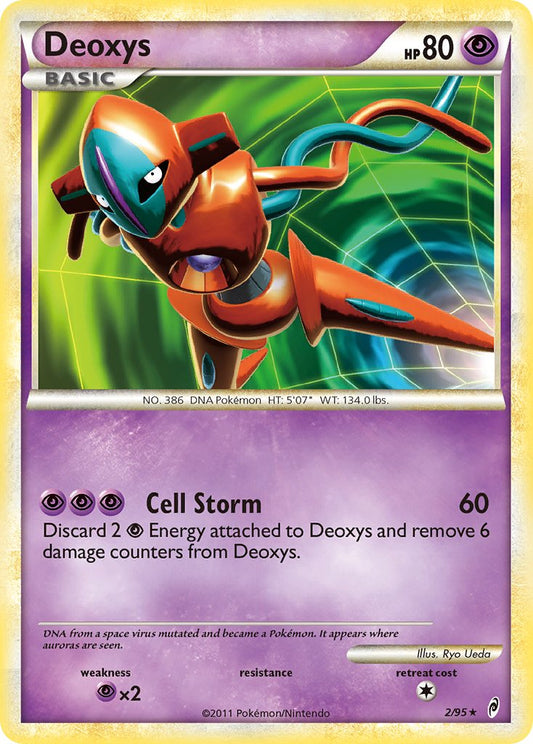 Deoxys | Call of Legends | HeartGold & SoulSilver | 2/95 | New Mint | Rare Holo