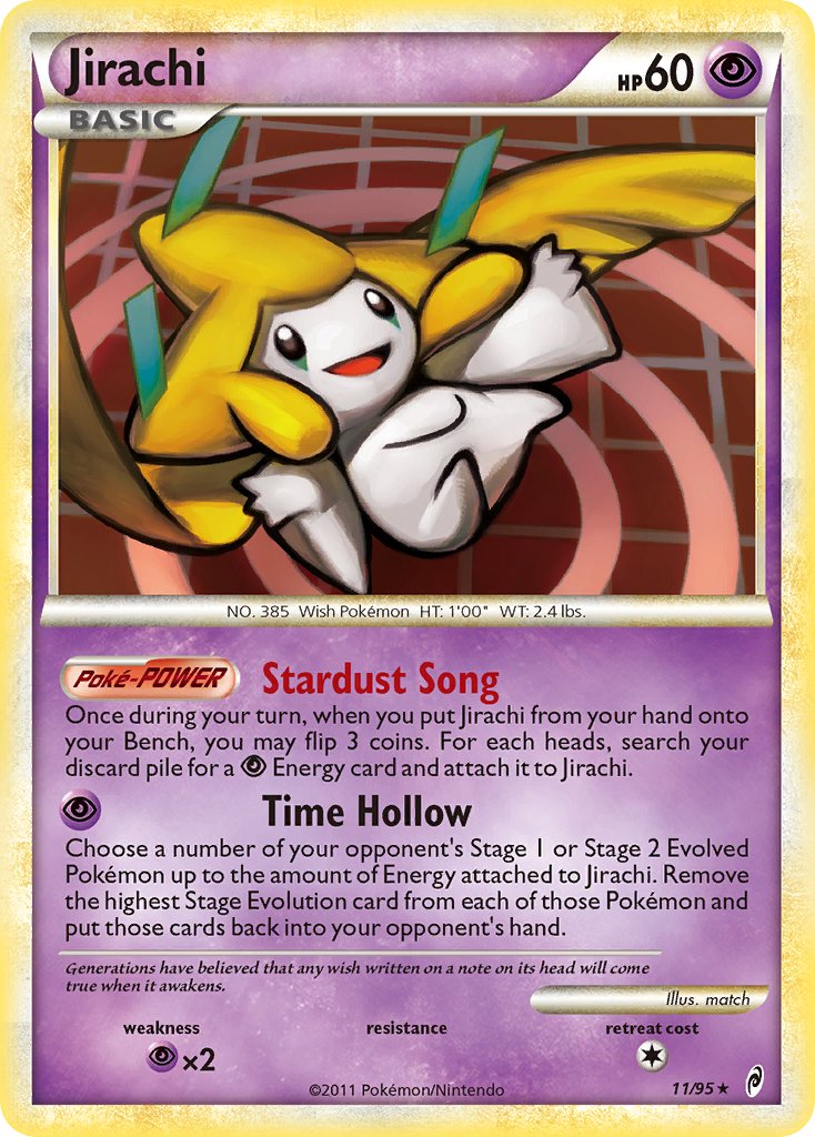 Jirachi | Call of Legends | HeartGold & SoulSilver | 11/95 | New Mint | Rare Holo