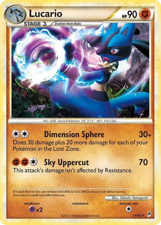 Lucario | Call of Legends | HeartGold & SoulSilver | 14/95 | New Mint | Rare Holo