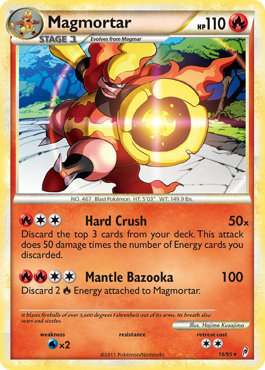 Magmortar | Call of Legends | HeartGold & SoulSilver | 16/95 | New Mint | Rare Holo