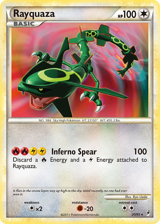 Rayquaza | Call of Legends | HeartGold & SoulSilver | 20/95 | New Mint | Rare Holo