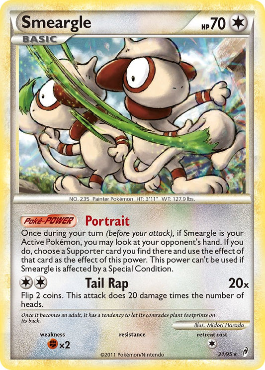 Smeargle | Call of Legends | HeartGold & SoulSilver | 21/95 | New Mint | Rare Holo