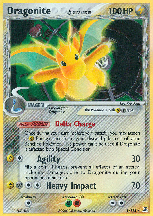 Dragonite | Delta Species | EX | 3/113 | New Mint | Rare Holo