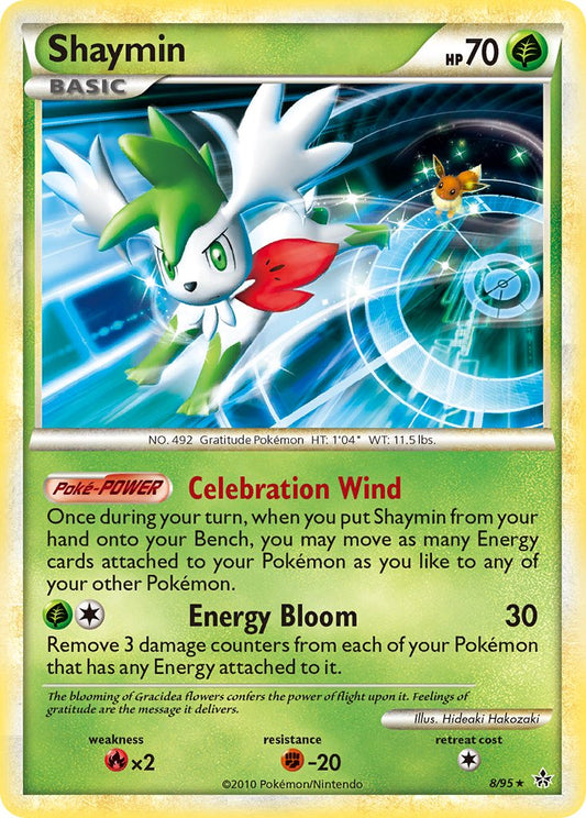 Shaymin | Unleashed | HeartGold & SoulSilver | 8/95 | New Mint | Rare Holo