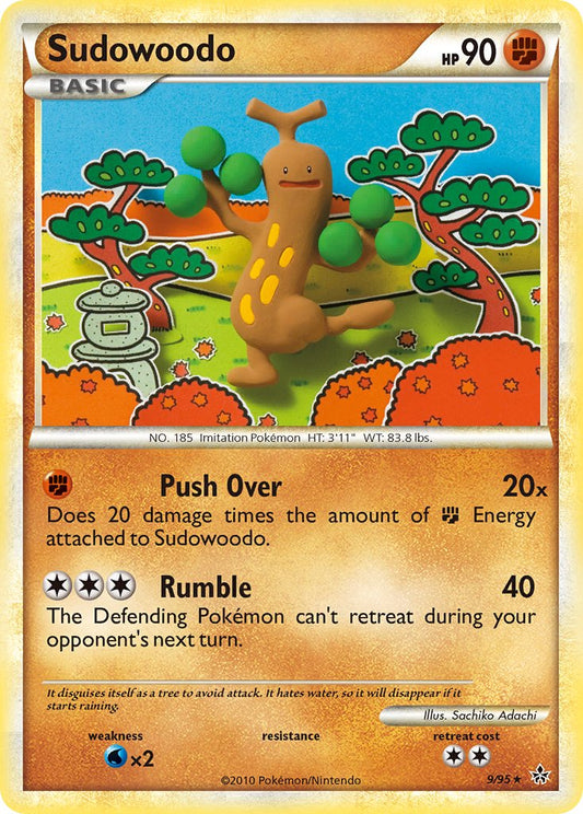Sudowoodo | Unleashed | HeartGold & SoulSilver | 9/95 | New Mint | Rare Holo