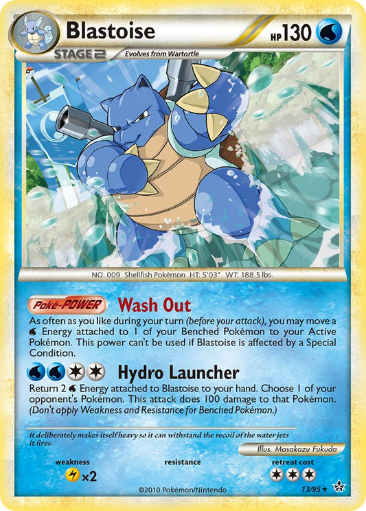 Blastoise | Unleashed | HeartGold & SoulSilver | 13/95 | New Mint | Rare