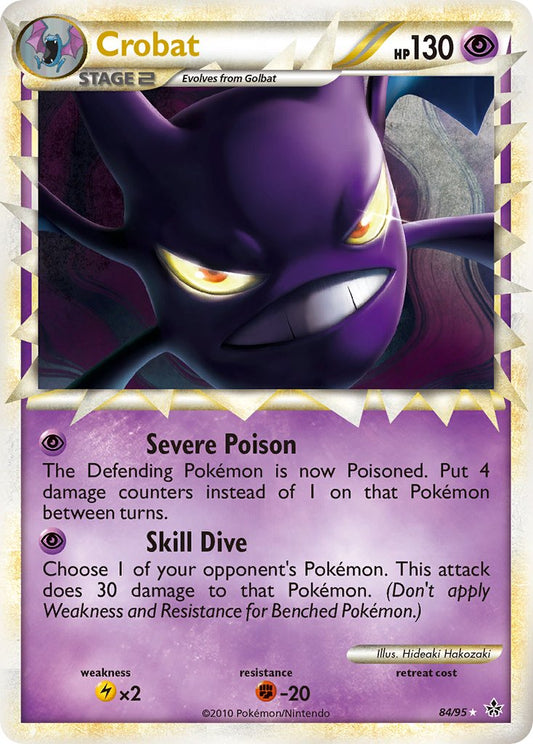 Crobat | Unleashed | HeartGold & SoulSilver | 84/95 | New Mint | Rare Prime