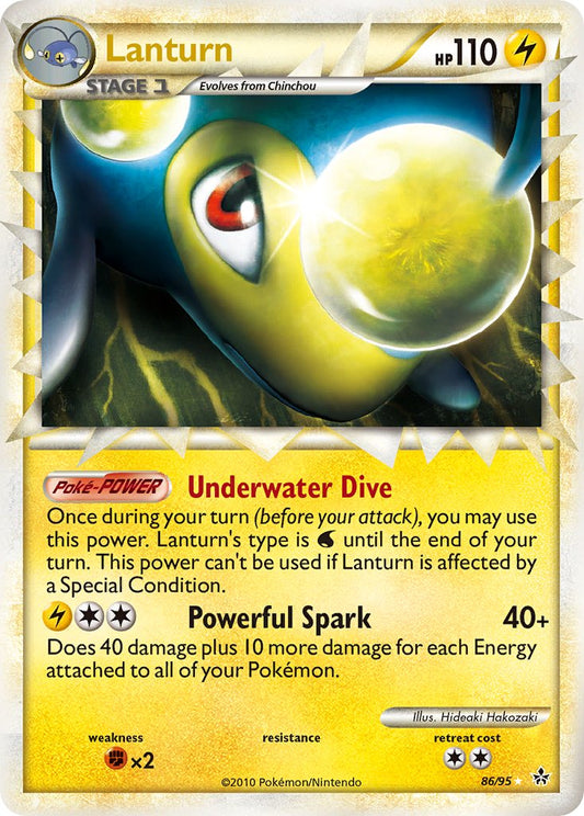 Lanturn | Unleashed | HeartGold & SoulSilver | 86/95 | New Mint | Rare Prime