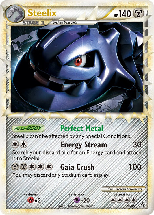 Steelix | Unleashed | HeartGold & SoulSilver | 87/95 | New Mint | Rare Prime