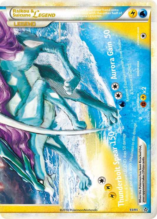 Raikou & Suicune LEGEND | Unleashed | HeartGold & SoulSilver | 93/95 | New Mint | LEGEND