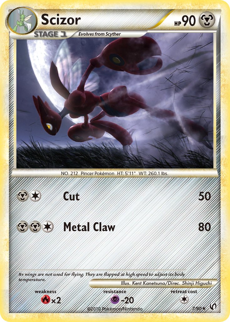 Scizor | Undaunted | HeartGold & SoulSilver | 7/90 | New Mint | Rare Holo