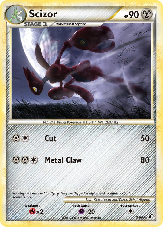 Scizor | Undaunted | HeartGold & SoulSilver | 7/90 | New Mint | Rare Holo