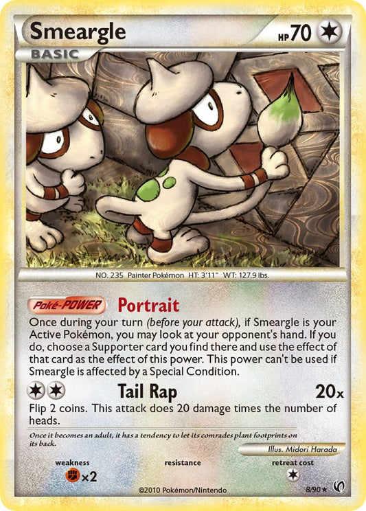Smeargle | Undaunted | HeartGold & SoulSilver | 8/90 | New Mint | Rare Holo