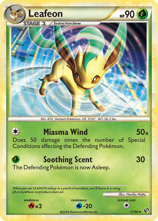 Leafeon | Undaunted | HeartGold & SoulSilver | 17/90 | New Mint | Rare