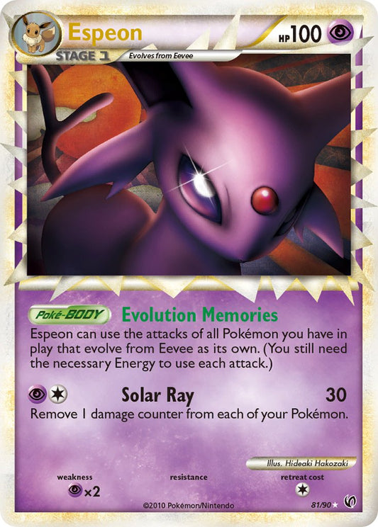 Espeon | Undaunted | HeartGold & SoulSilver | 81/90 | New Mint | Rare Prime
