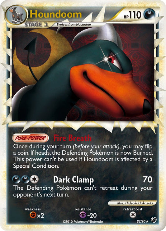 Houndoom | Undaunted | HeartGold & SoulSilver | 82/90 | New Mint | Rare Prime