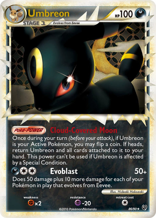 Umbreon | Undaunted | HeartGold & SoulSilver | 86/90 | New Mint | Rare Prime