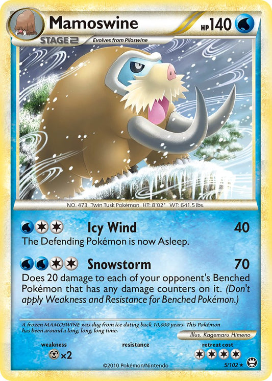 Mamoswine | Triumphant | HeartGold & SoulSilver | 5/102 | New Mint | Rare Holo