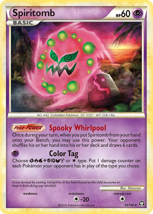 Spiritomb | Triumphant | HeartGold & SoulSilver | 10/102 | New Mint | Rare Holo