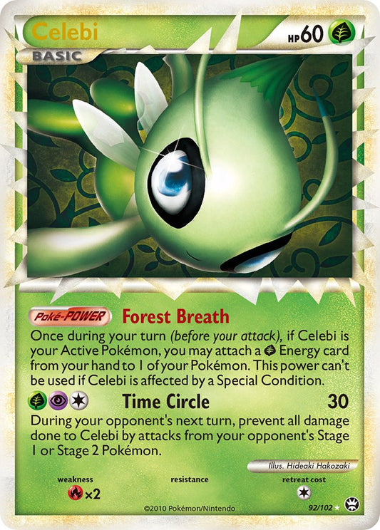 Celebi | Triumphant | HeartGold & SoulSilver | 92/102 | New Mint | Rare Prime