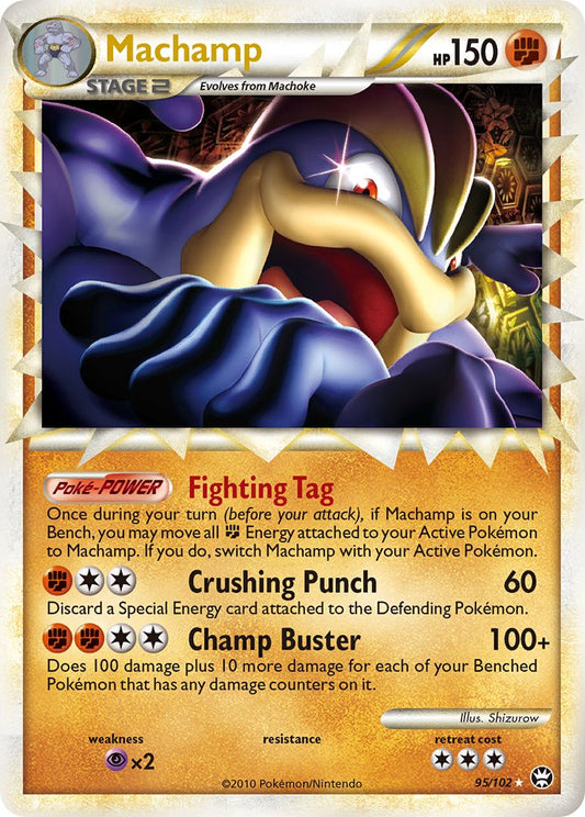 Machamp | Triumphant | HeartGold & SoulSilver | 95/102 | New Mint | Rare Prime