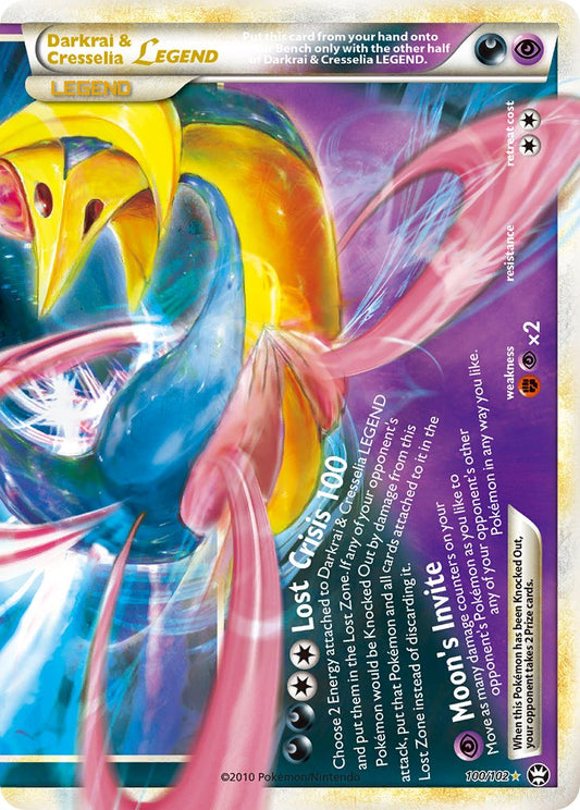 Darkrai & Cresselia LEGEND | Triumphant | HeartGold & SoulSilver | 100/102 | New Mint | LEGEND