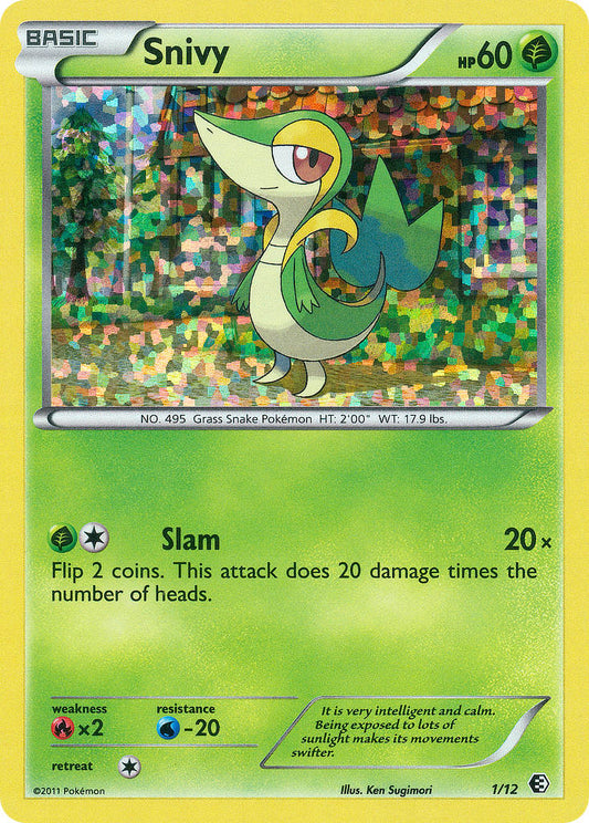 Snivy | McDonald's Collection 2011 | Black & White | 1/12 | New Mint | No Rarity