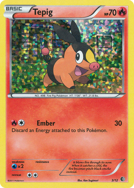 Tepig | McDonald's Collection 2011 | Black & White | 3/12 | New Mint | No Rarity