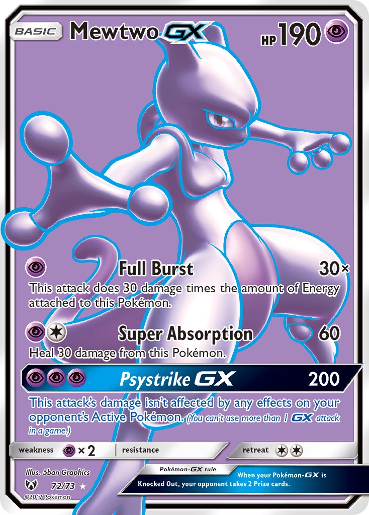 Mewtwo GX | Shining Legends | Sun & Moon | 72/73 | New Mint | Ultra Rare