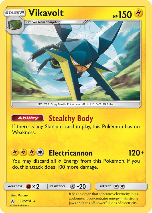 Vikavolt | Unbroken Bonds | Sun & Moon | 59/214 | New Mint | Rare Holo